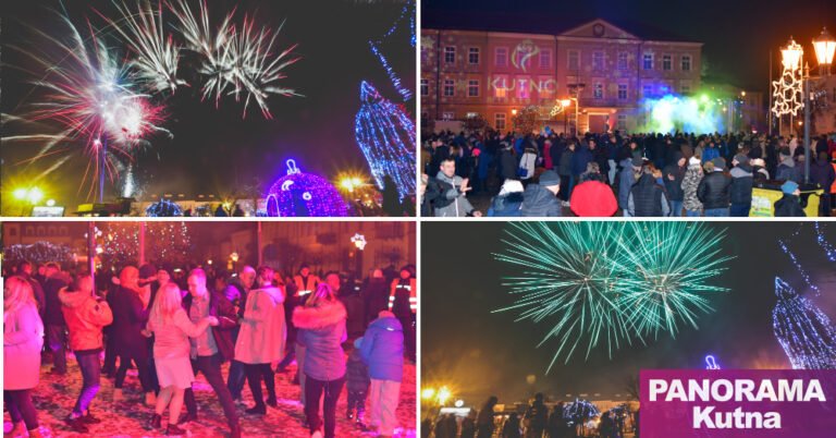 (ZDJĘCIA/WIDEO) Tłumy kutnian przywitały Nowy Rok przed ratuszem!