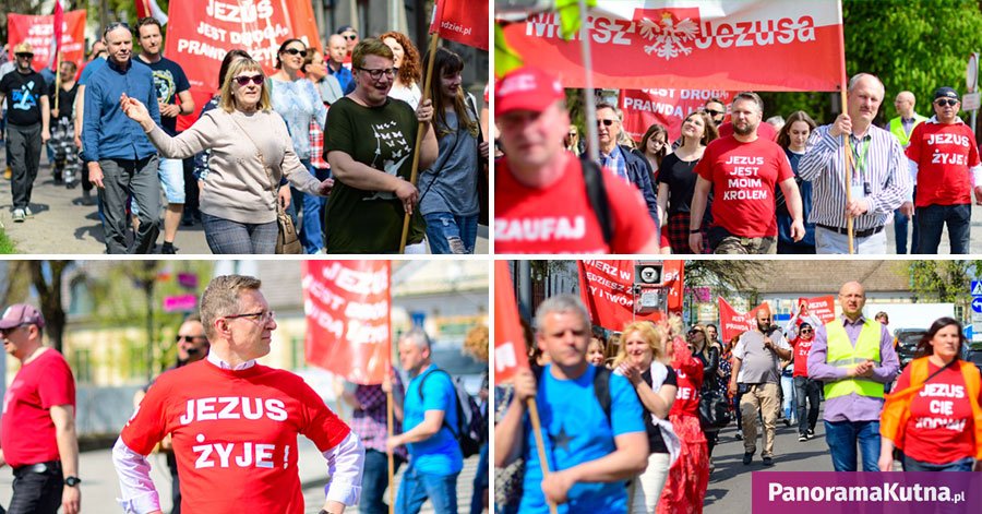 Kilkadziesiąt osób przeszło w Marszu dla Jezusa w Kutnie