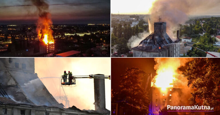 Ogromny pożar w Kutnie, w akcji kilkudziesięciu strażaków z całego regionu. To prawdopodobnie podpalenie [ZDJĘCIA/WIDEO]