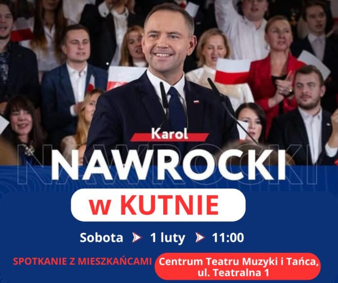 Karol Nawrocki, kandydat na prezydenta Polski przyjedzie do Kutna