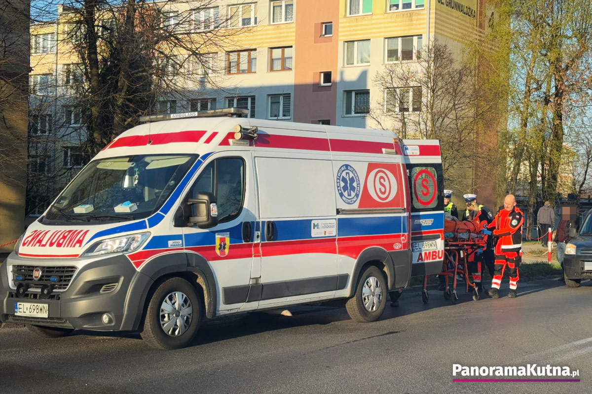Kutno: Wypadek, potrącenie kobiety na ulicy Grunwaldzkiej