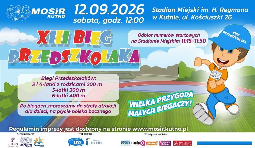 bieg przedszkolaka 2026 mosir