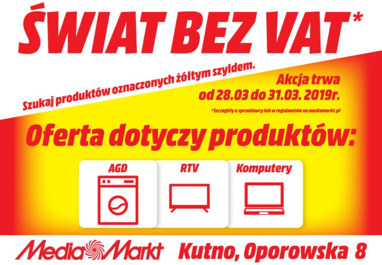Świat bez VAT – trwa akcja w Media Markt!